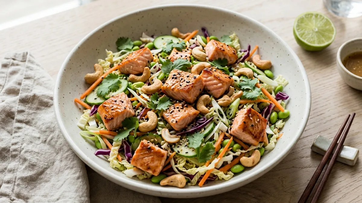 Asian Salmon Salad with Cashews