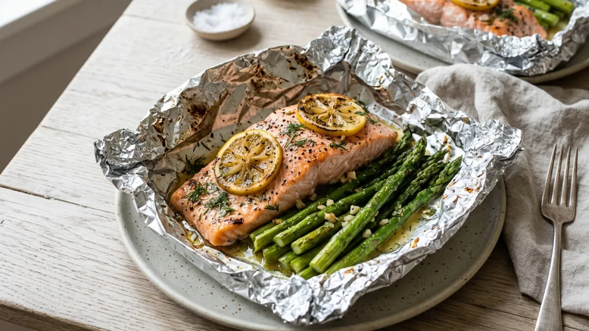 Grilled Salmon and Asparagus Foil Packets