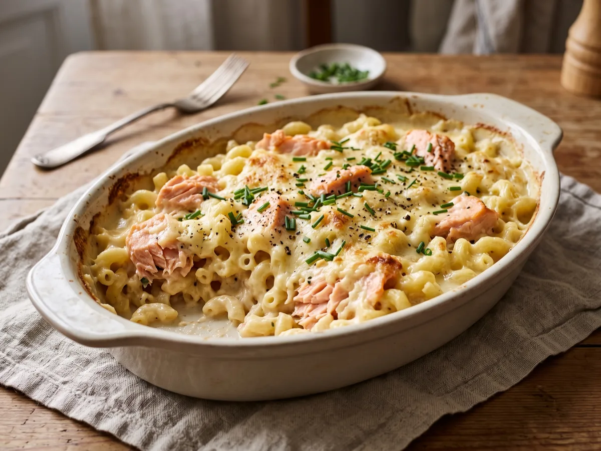Salmon Mac & Cheese — recipe photo